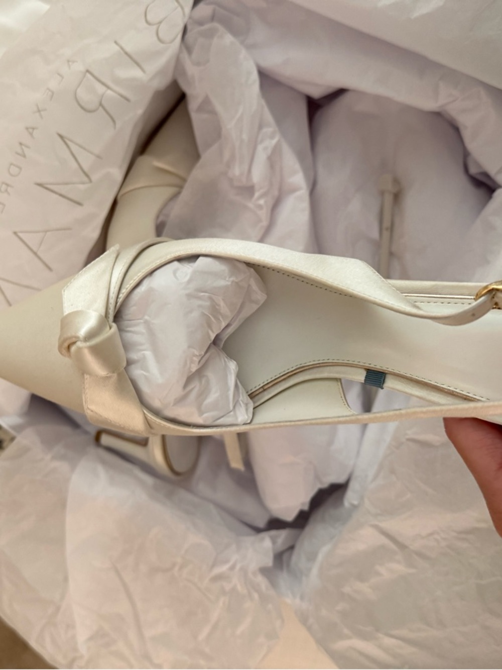 Classic White Slingback Pointed-Toe Heel - Picture 3 of 4